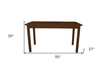 60" Raw Umber Solid Wood Dining Table HomeRoots
