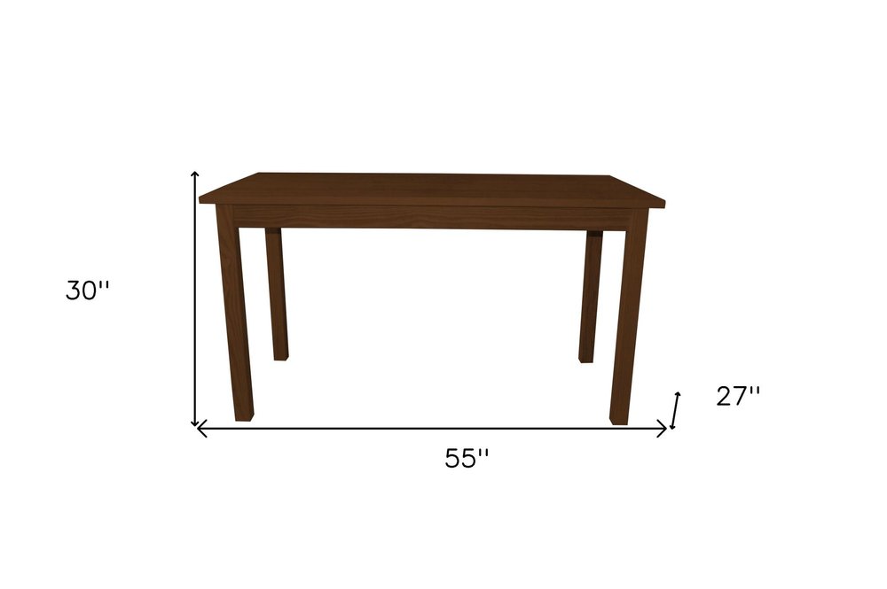 60" Raw Umber Solid Wood Dining Table HomeRoots