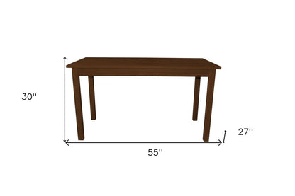 60" Raw Umber Solid Wood Dining Table HomeRoots