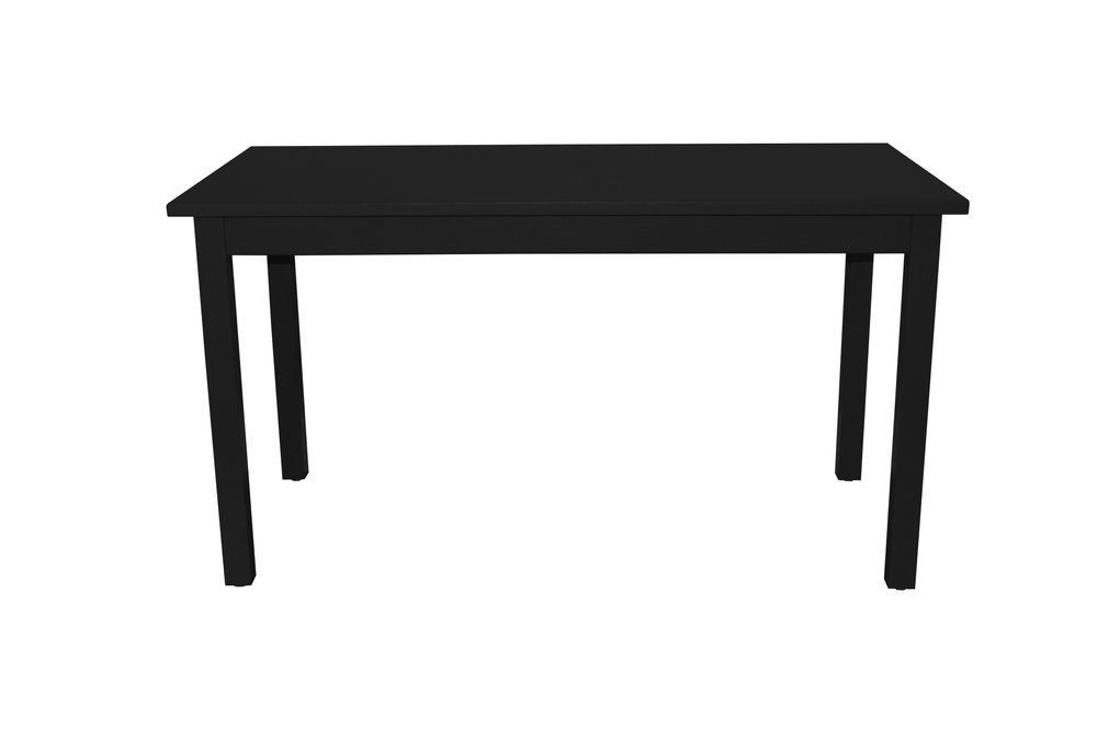60" Black Solid Wood Dining Table HomeRoots