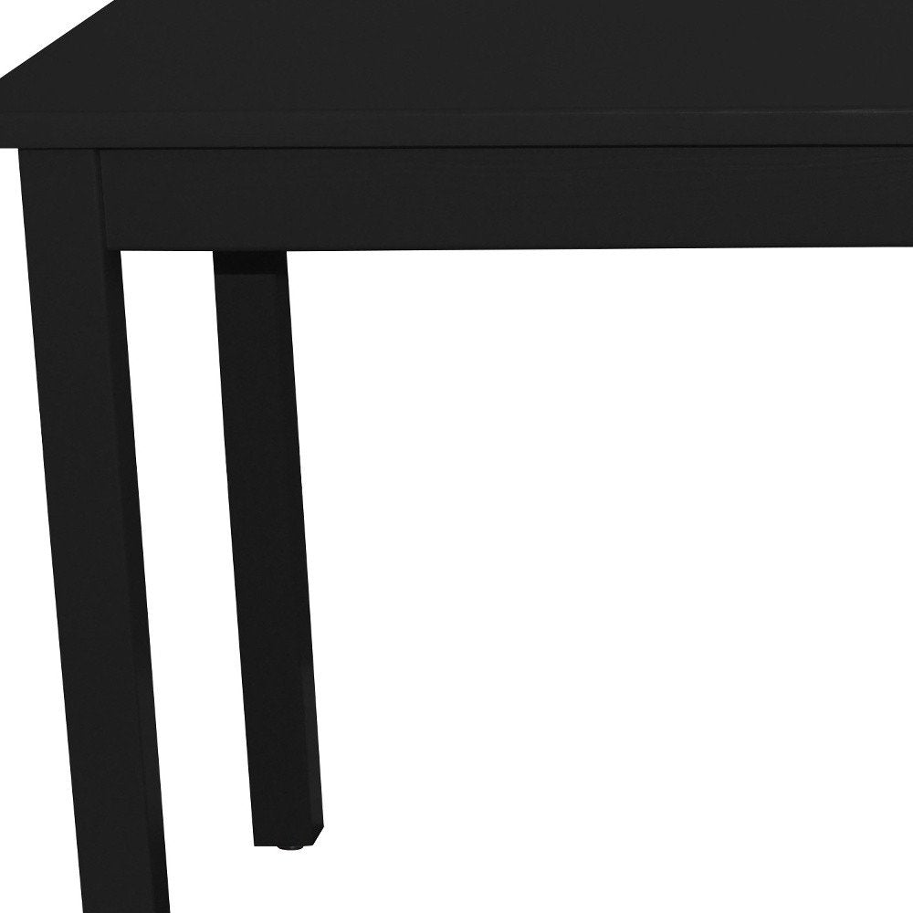 60" Black Solid Wood Dining Table HomeRoots
