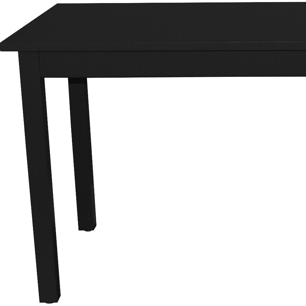 60" Black Solid Wood Dining Table HomeRoots