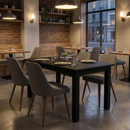 60" Black Solid Wood Dining Table HomeRoots