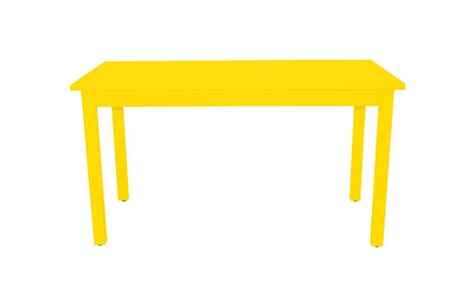 60" Yellow Solid Wood Dining Table HomeRoots