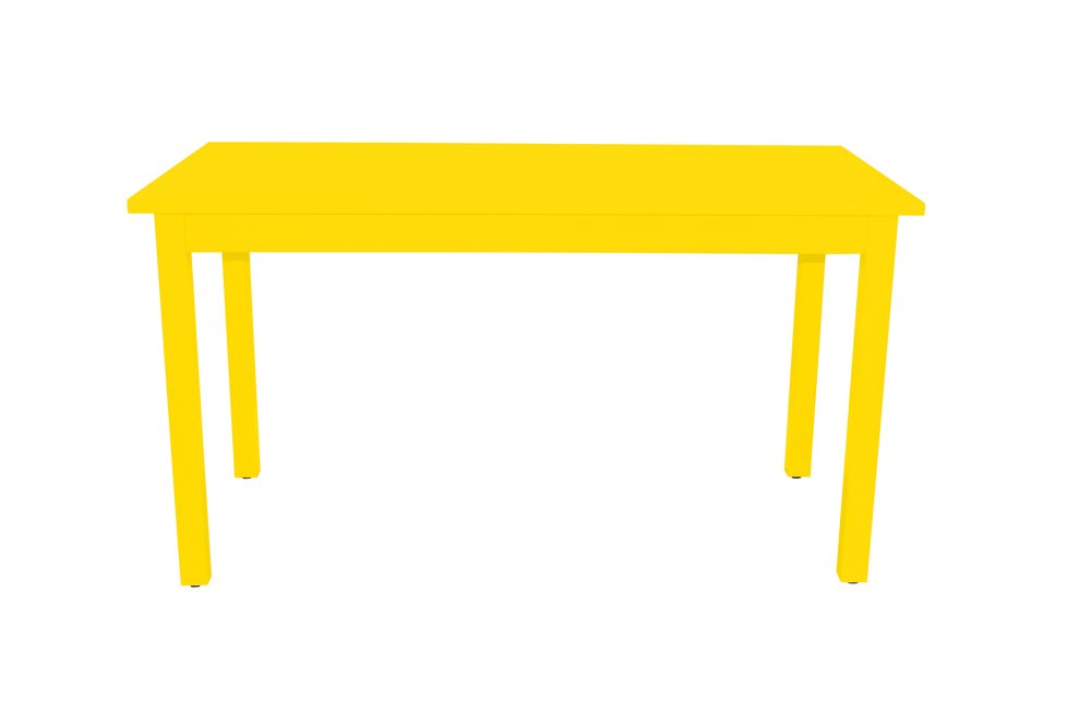 60" Yellow Solid Wood Dining Table HomeRoots