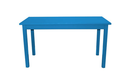 60" Caribbean Blue Solid Wood Dining Table HomeRoots