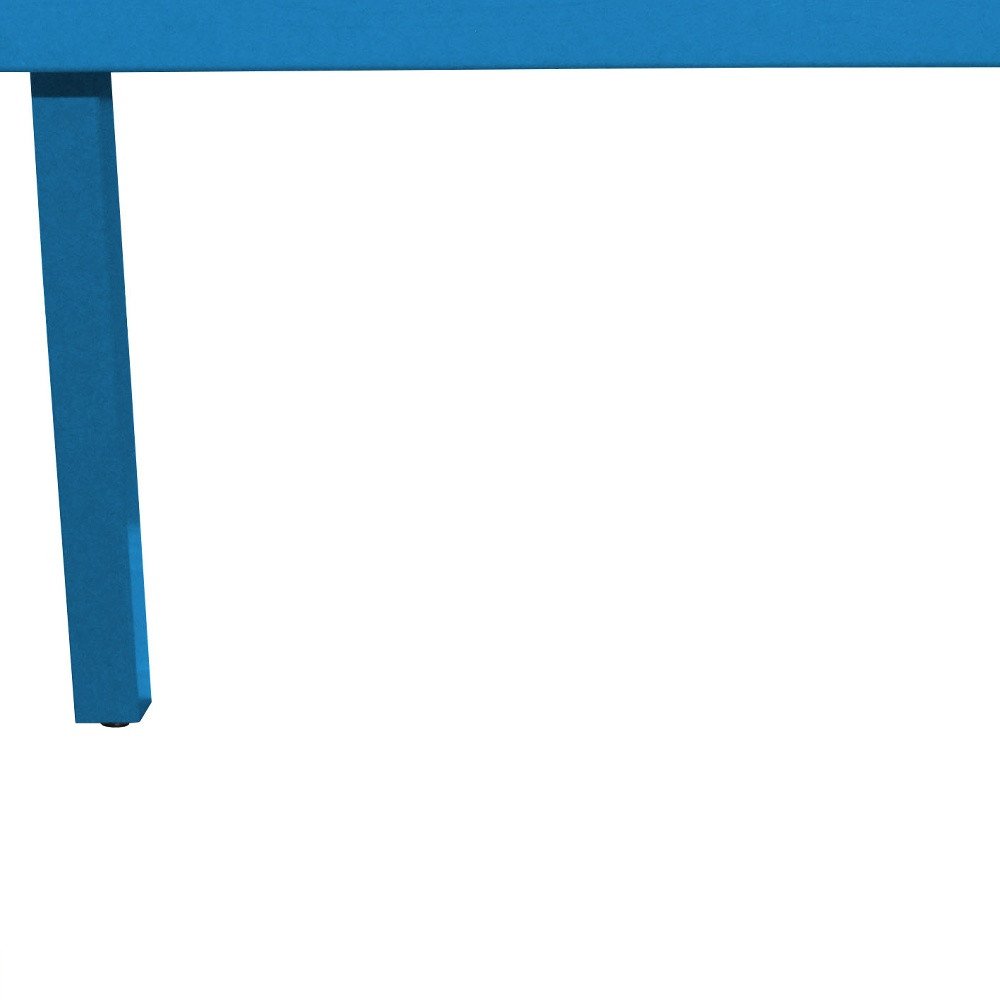 60" Caribbean Blue Solid Wood Dining Table HomeRoots
