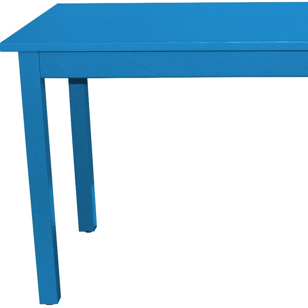 60" Caribbean Blue Solid Wood Dining Table HomeRoots