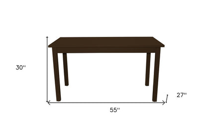 60" Coffee Solid Wood Dining Table HomeRoots