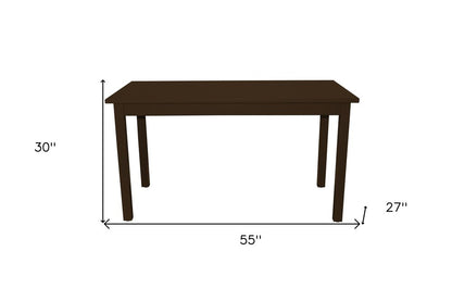 60" Coffee Solid Wood Dining Table HomeRoots