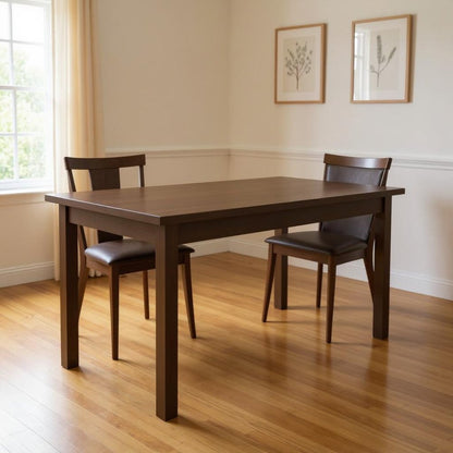 60" Coffee Solid Wood Dining Table HomeRoots