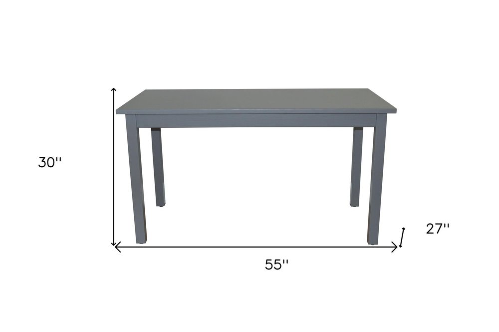 60" Gray Solid Wood Dining Table HomeRoots