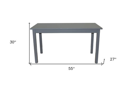 60" Gray Solid Wood Dining Table HomeRoots