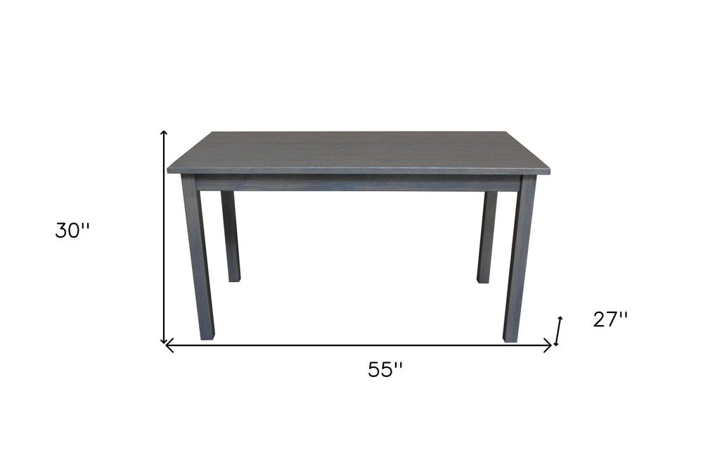 60" Gray Solid Wood Dining Table HomeRoots
