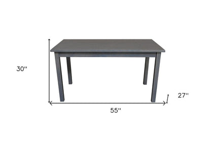60" Gray Solid Wood Dining Table HomeRoots