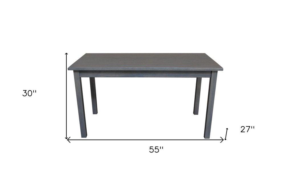 60" Gray Solid Wood Dining Table HomeRoots