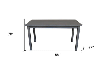 60" Gray Solid Wood Dining Table HomeRoots