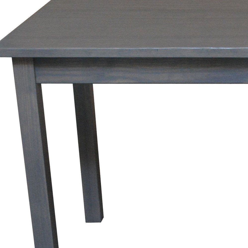 60" Gray Solid Wood Dining Table HomeRoots