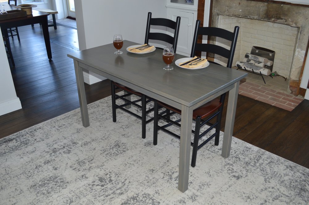 60" Gray Solid Wood Dining Table HomeRoots