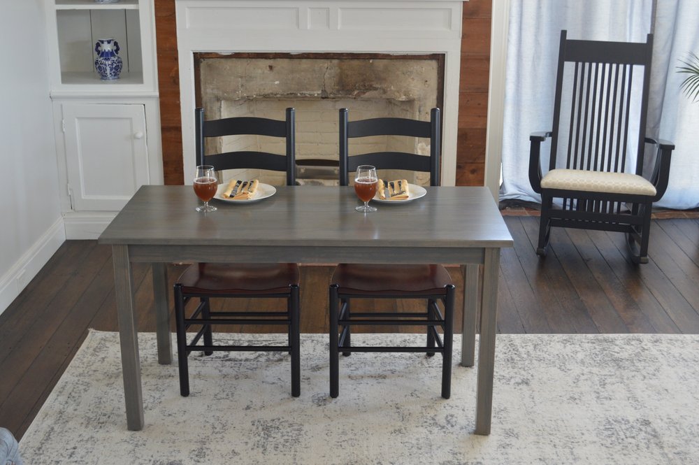 60" Gray Solid Wood Dining Table HomeRoots