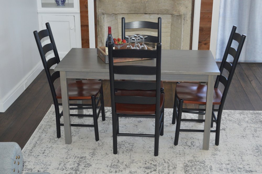 60" Gray Solid Wood Dining Table HomeRoots