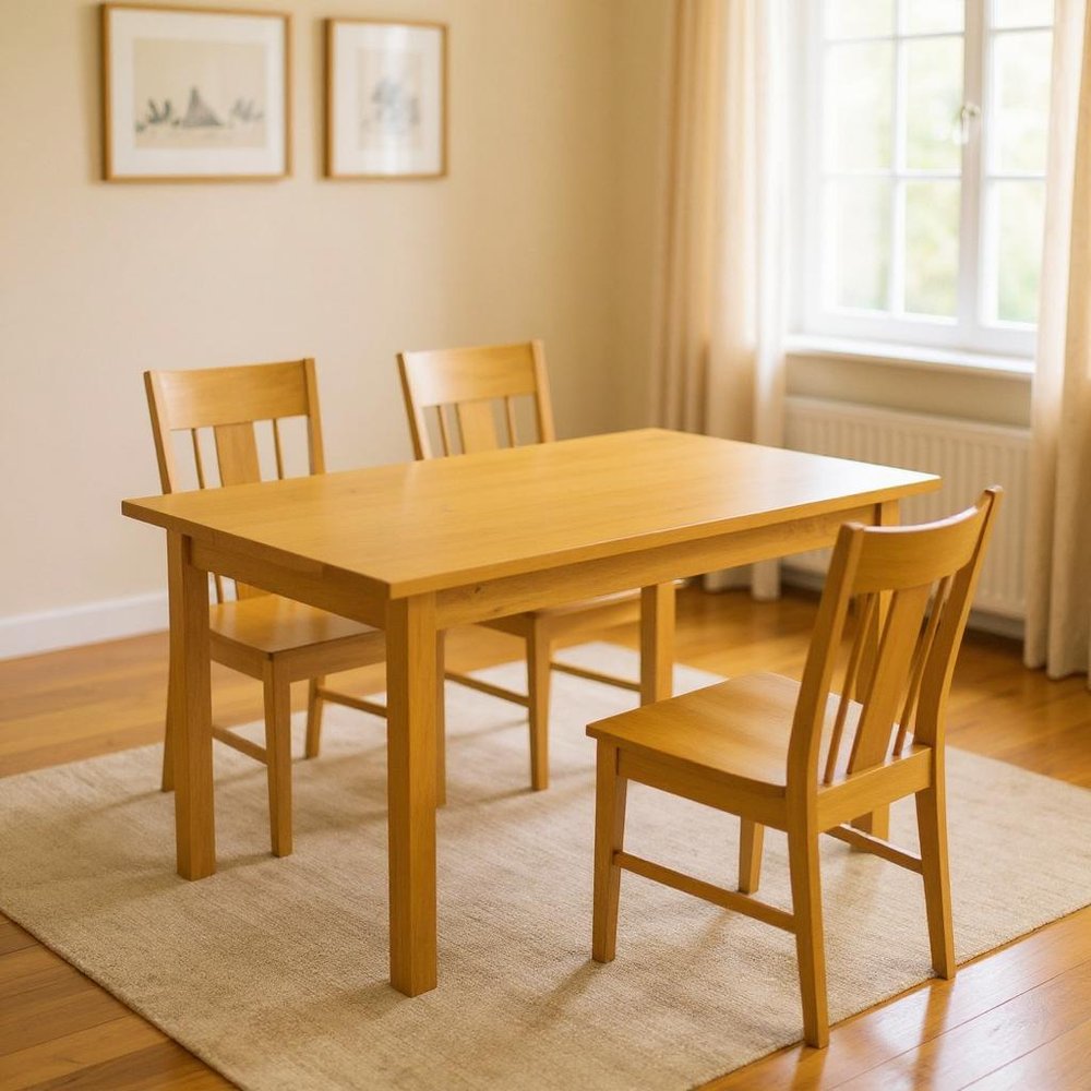 60" Goldenrod Solid Wood Dining Table HomeRoots