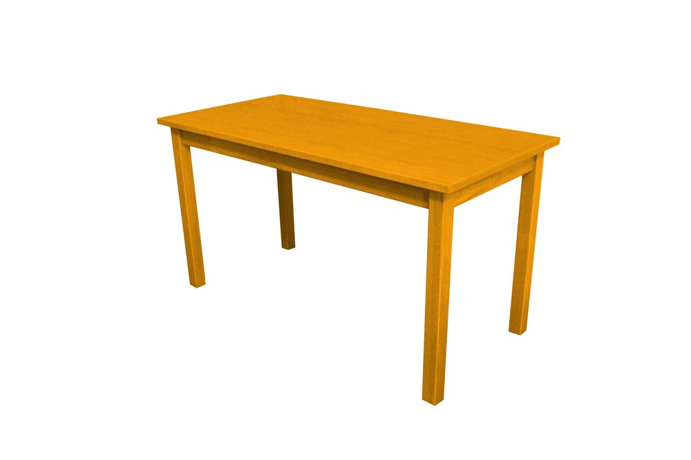 60" Goldenrod Solid Wood Dining Table HomeRoots