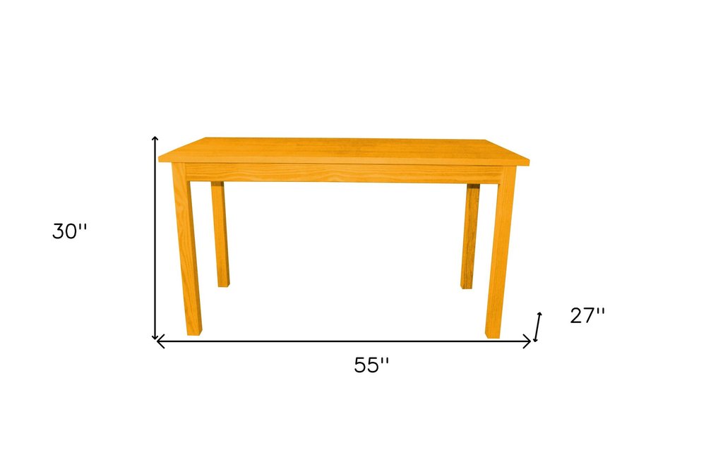 60" Goldenrod Solid Wood Dining Table HomeRoots