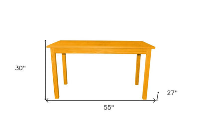 60" Goldenrod Solid Wood Dining Table HomeRoots