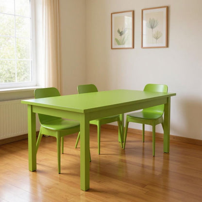 60" Chartreuse Solid Wood Dining Table HomeRoots