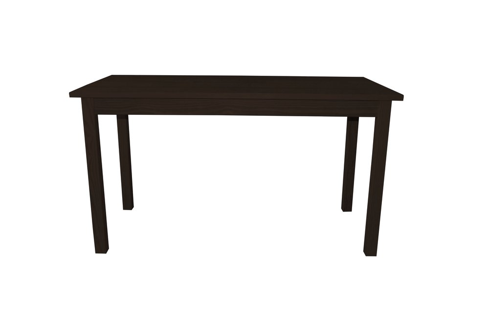 60" Dark Brown Solid Wood Dining Table HomeRoots