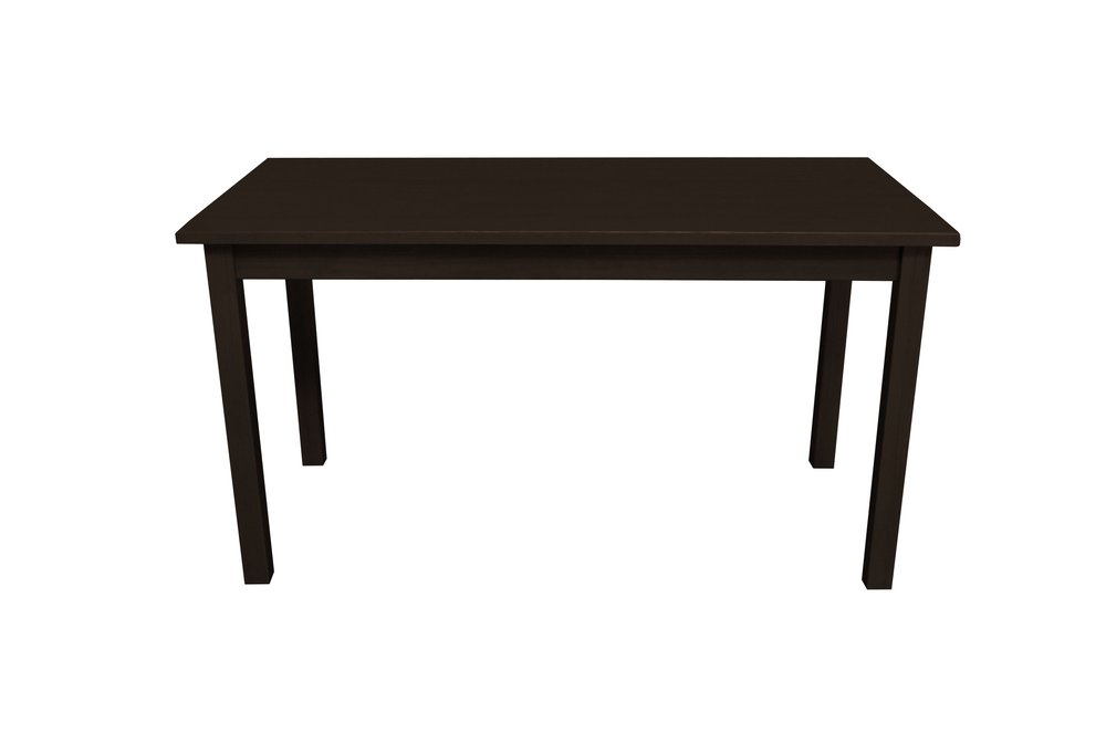 60" Dark Brown Solid Wood Dining Table HomeRoots