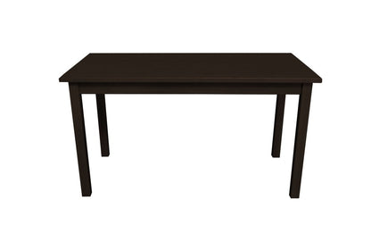 60" Dark Brown Solid Wood Dining Table HomeRoots