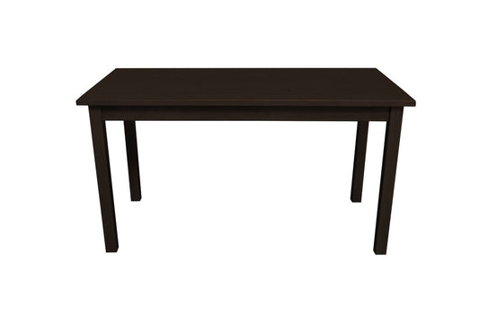 60" Dark Brown Solid Wood Dining Table HomeRoots