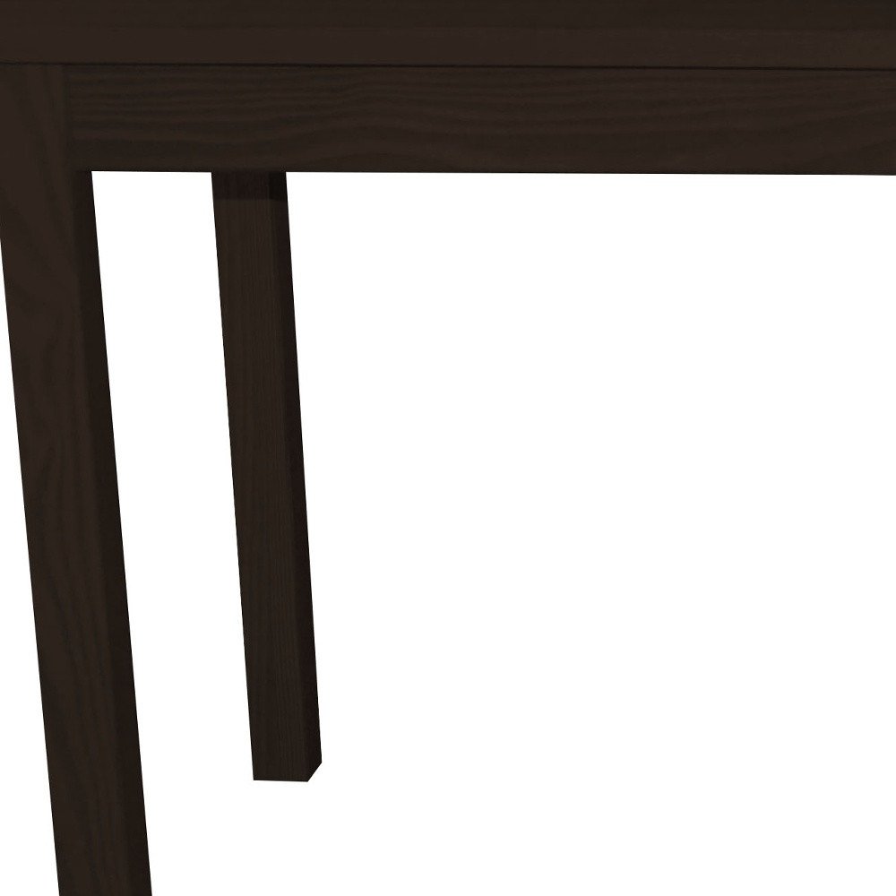 60" Dark Brown Solid Wood Dining Table HomeRoots