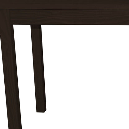 60" Dark Brown Solid Wood Dining Table HomeRoots