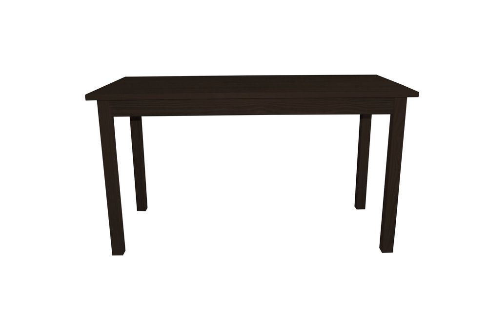 60" Dark Brown Solid Wood Dining Table HomeRoots