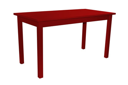 60" Fire Engine Red Solid Wood Dining Table HomeRoots