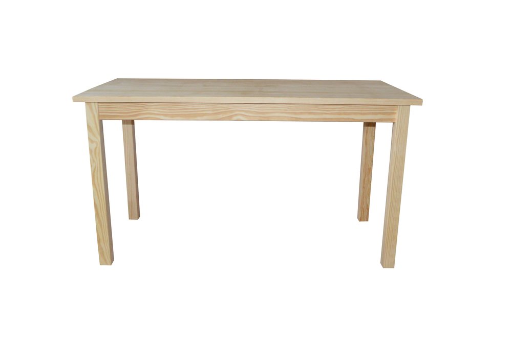 60" Natural Solid Wood Dining Table HomeRoots
