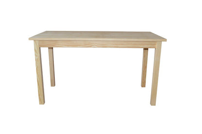 60" Natural Solid Wood Dining Table HomeRoots