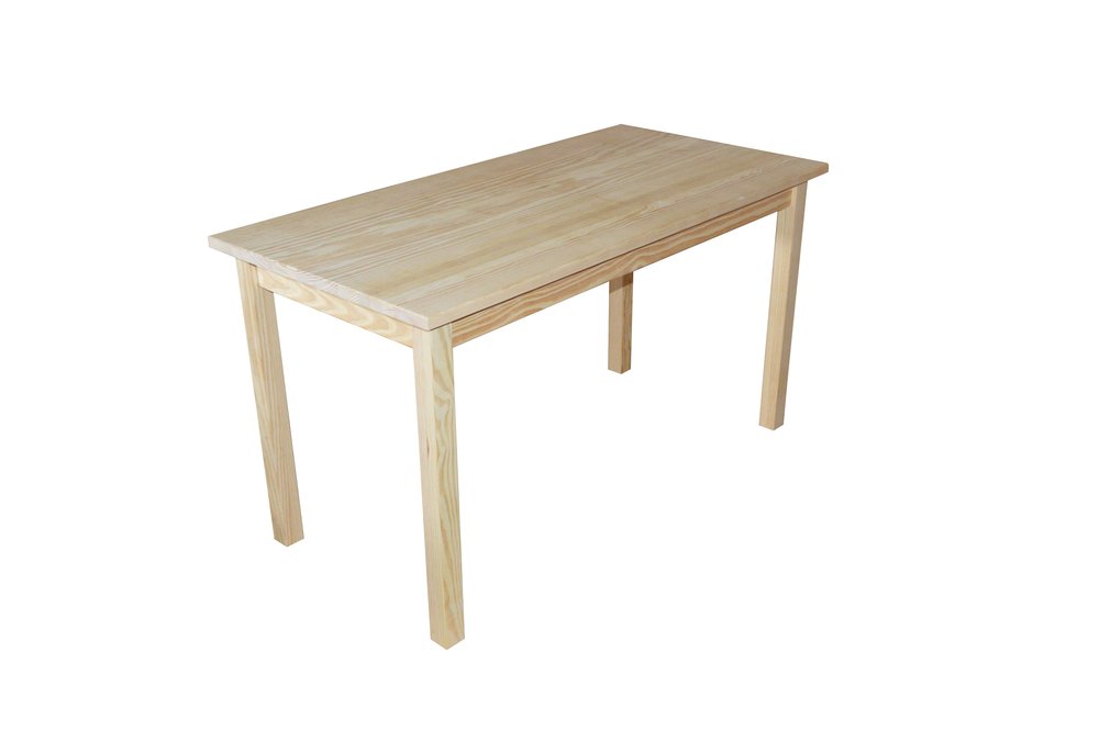 60" Natural Solid Wood Dining Table HomeRoots