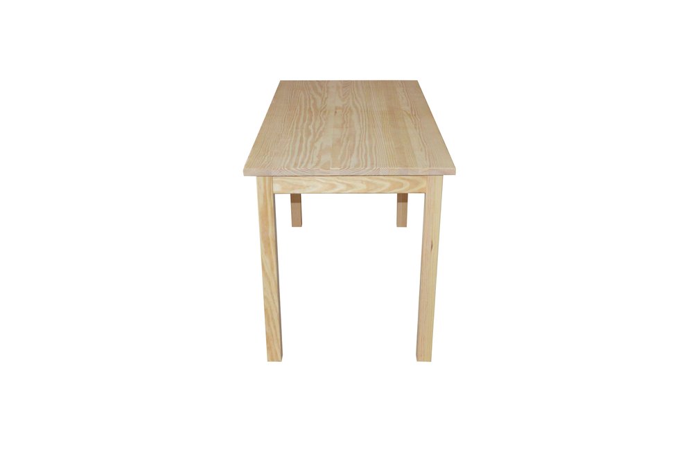 60" Natural Solid Wood Dining Table HomeRoots