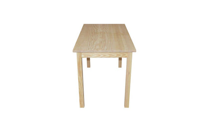 60" Natural Solid Wood Dining Table HomeRoots