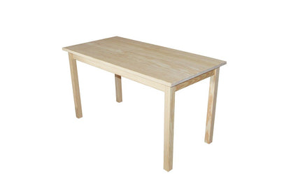60" Natural Solid Wood Dining Table HomeRoots