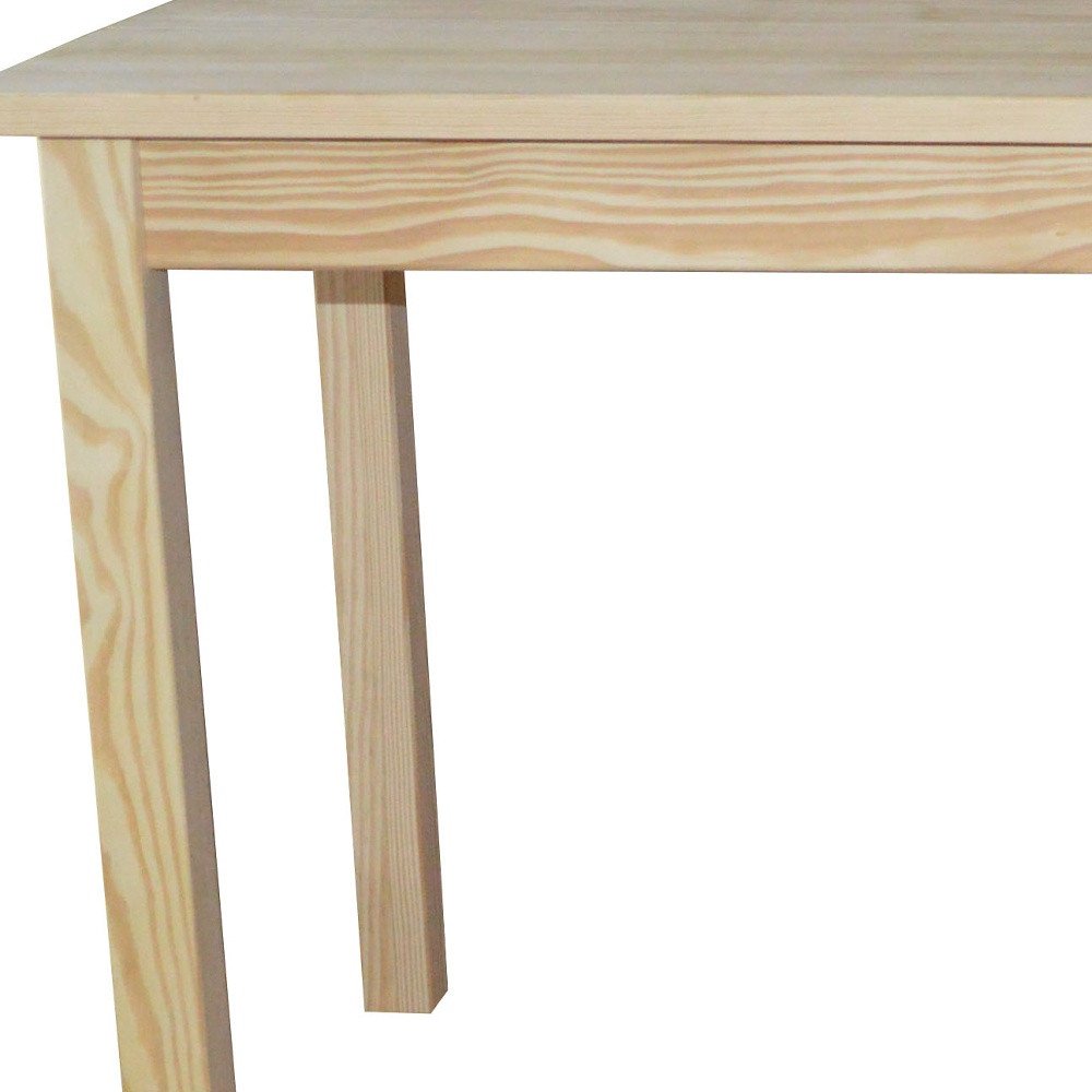 60" Natural Solid Wood Dining Table HomeRoots