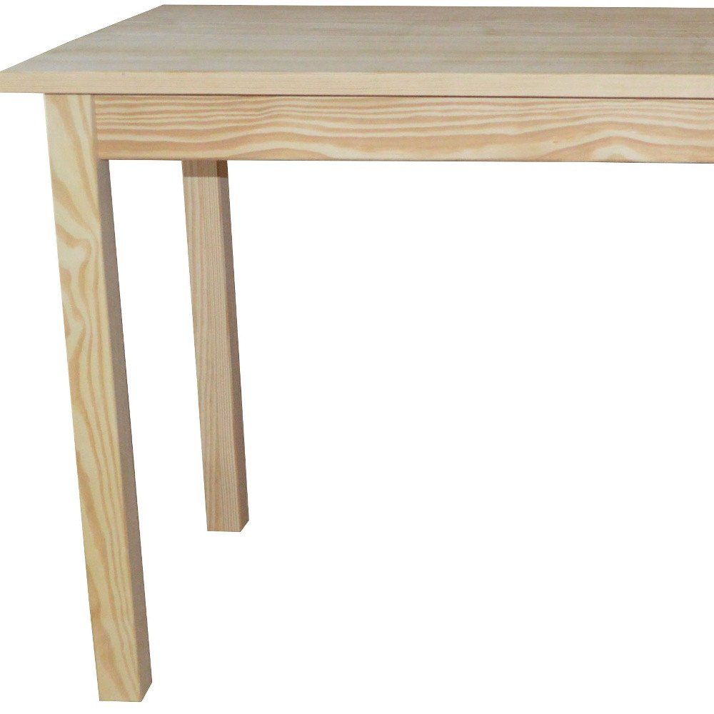 60" Natural Solid Wood Dining Table HomeRoots