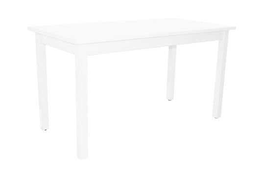 60" White Solid Wood Dining Table HomeRoots