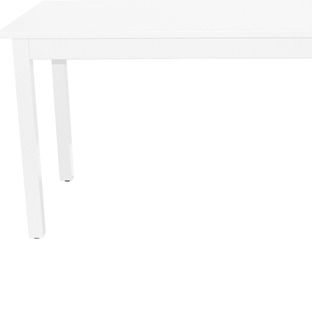 60" White Solid Wood Dining Table HomeRoots