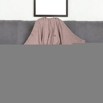 52" X 67" Brown Woven Cotton Chevron Throw Blanket with Fringe HomeRoots