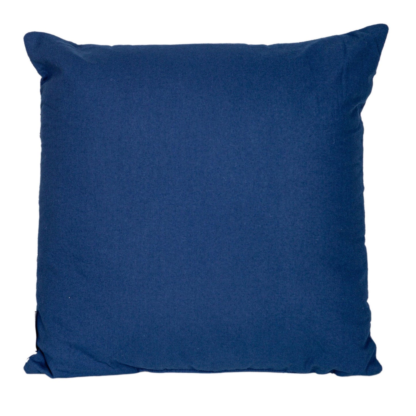 18" Dark Blue Striped Cotton Throw Pillow With Texture FurniFindUSA